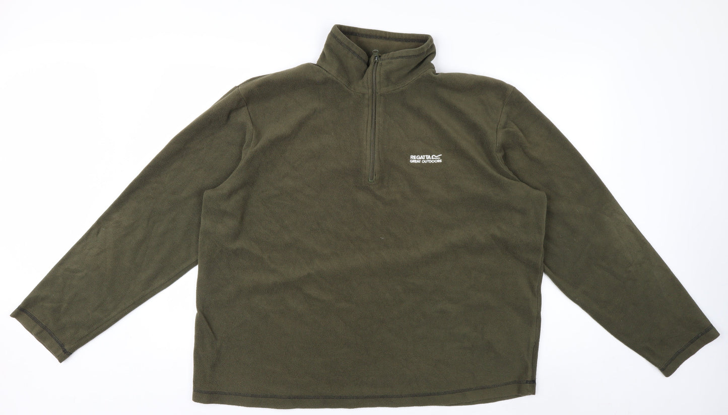 Regatta Men’s Green 2XL Fleece Pullover Sweatshirt Outdoor Zip