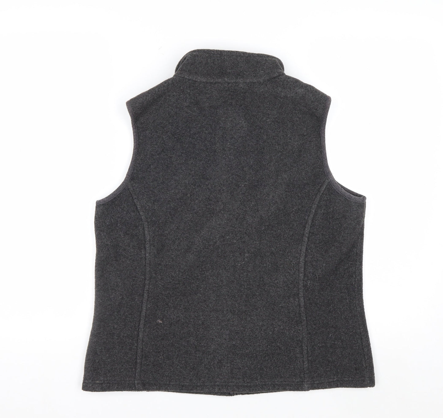 Marks and Spencer Womens Grey Fleece Zip Waistcoat UK 12