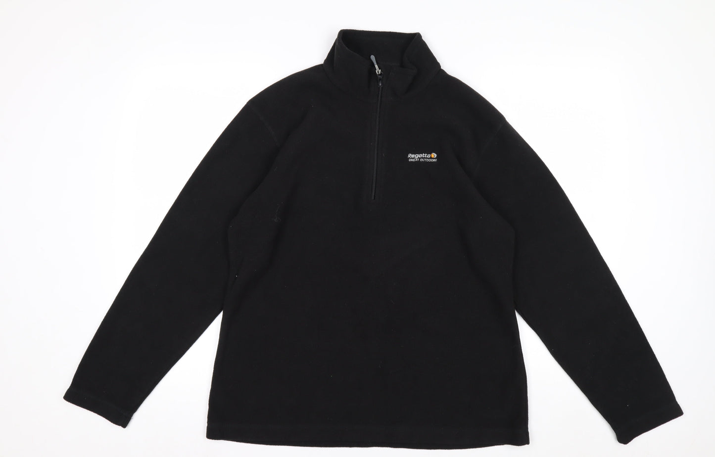 Regatta Women's Black Fleece Pullover Sweatshirt Size 16 1/2 Zip Outdoor