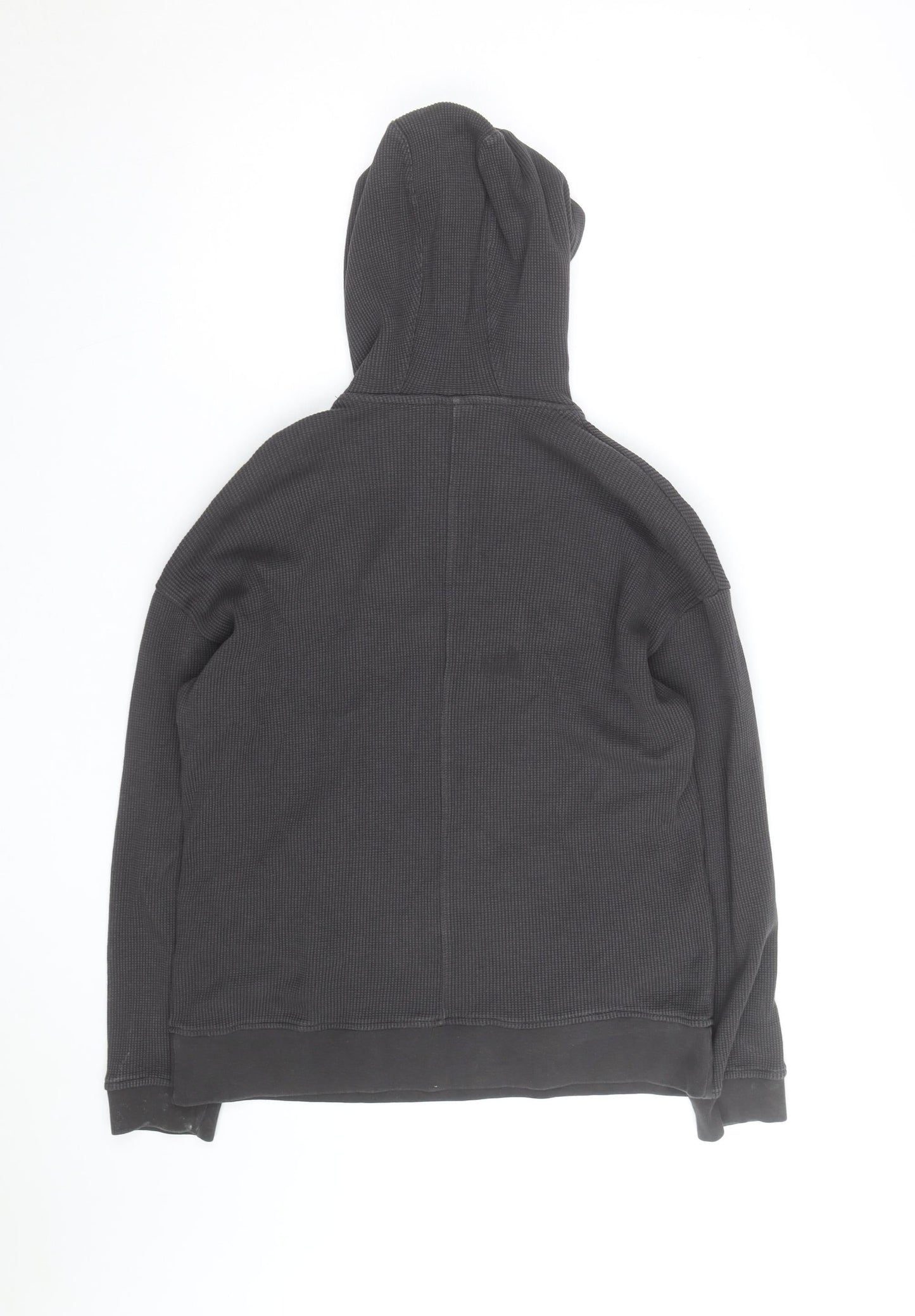 Zara Men's Charcoal Grey Pullover Hoodie Size XL Cotton Blend