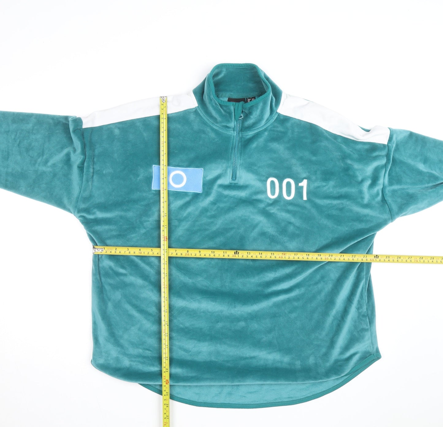 Squid Game Women Green 1/2 Zip Pullover Sweatshirt UK 10-12