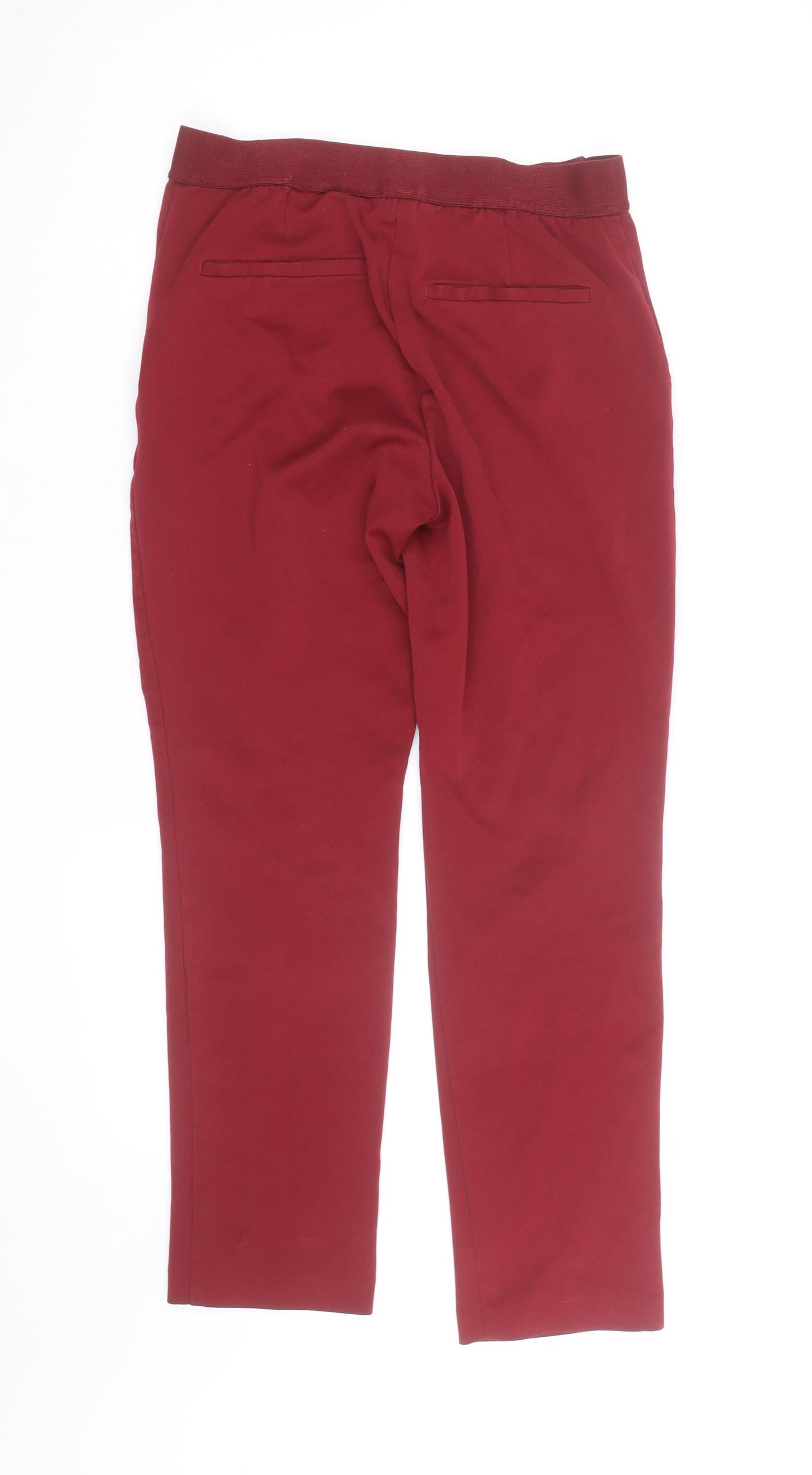 Marks and Spencer Women Red Chino Trousers Size 14 Regular