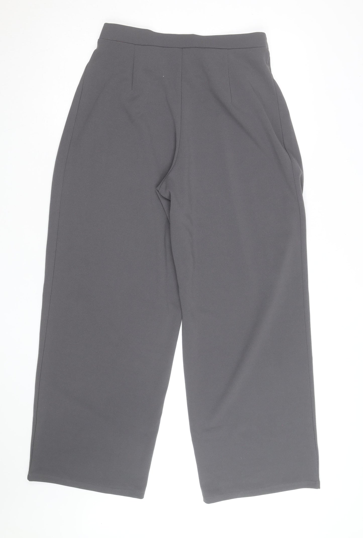 Zara Men Grey Regular Fit Pleated Trousers Size M Belted