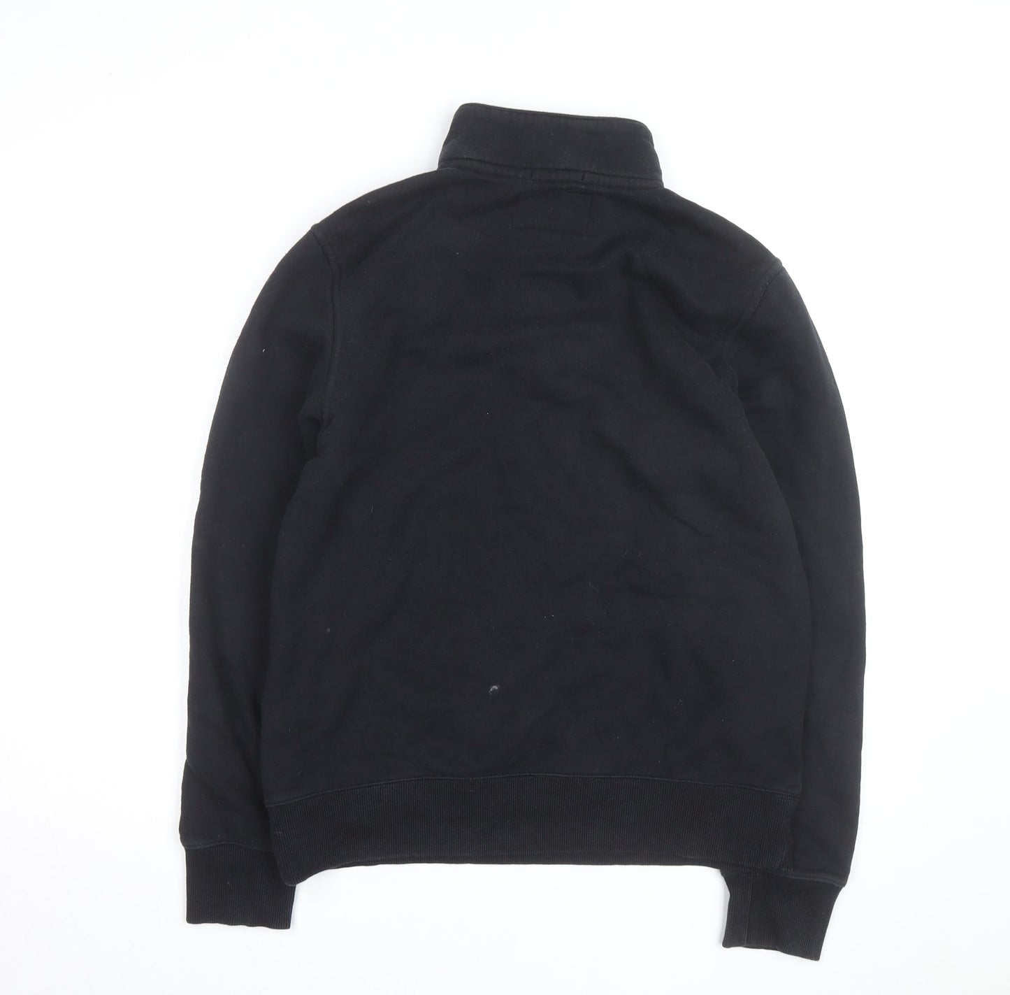 Jack Wills Men's Black Quarter Zip Classic Fit Sweatshirt M