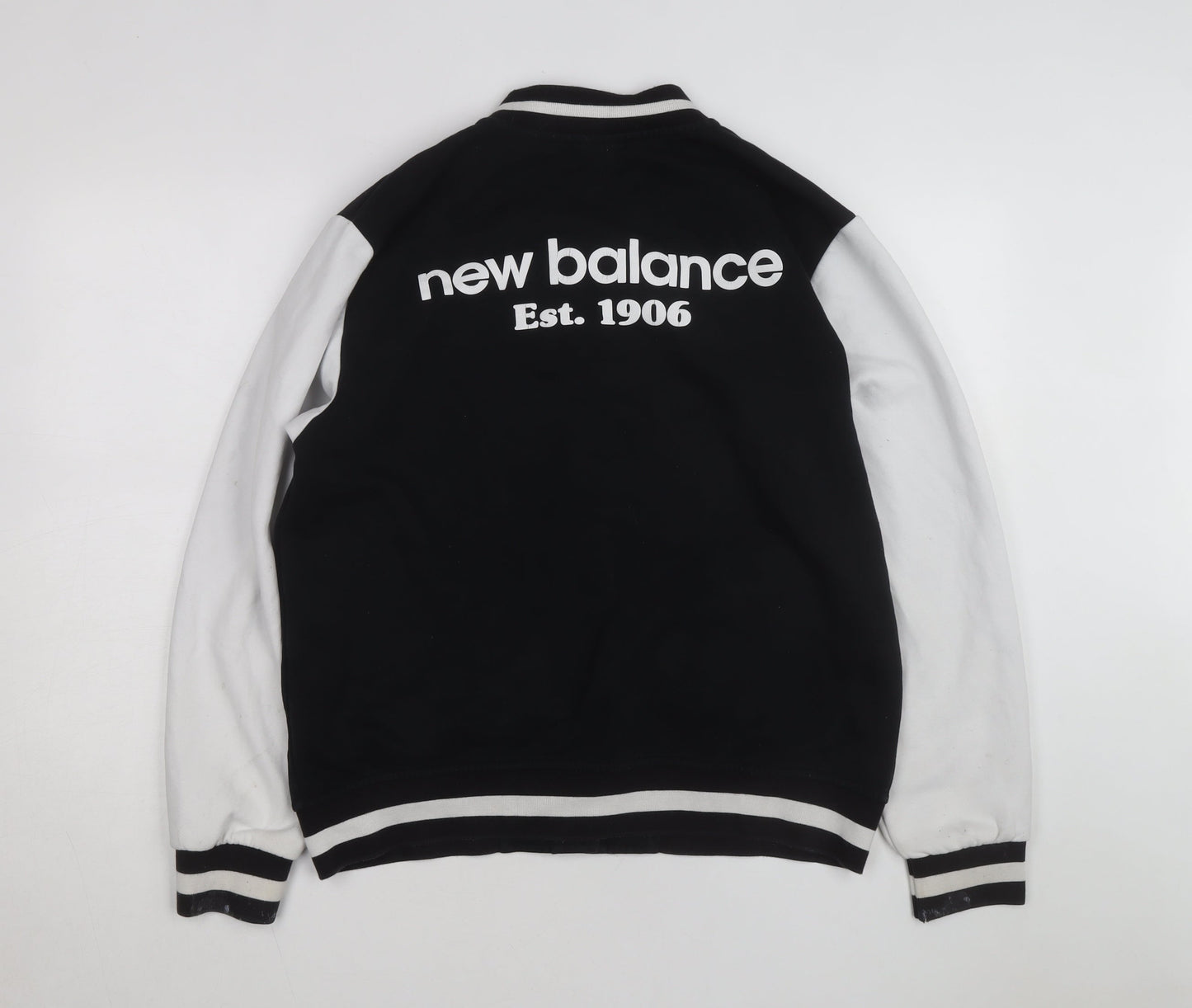 New Balance Men's Black Varsity Jacket M Cotton Blend
