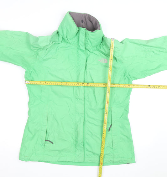 The North Face Womens Green Waterproof Rain Jacket Size L