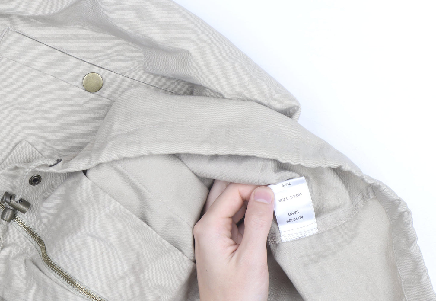 Cotton Traders Women’s Beige Faux Fur Hooded Parka Coat Size 18