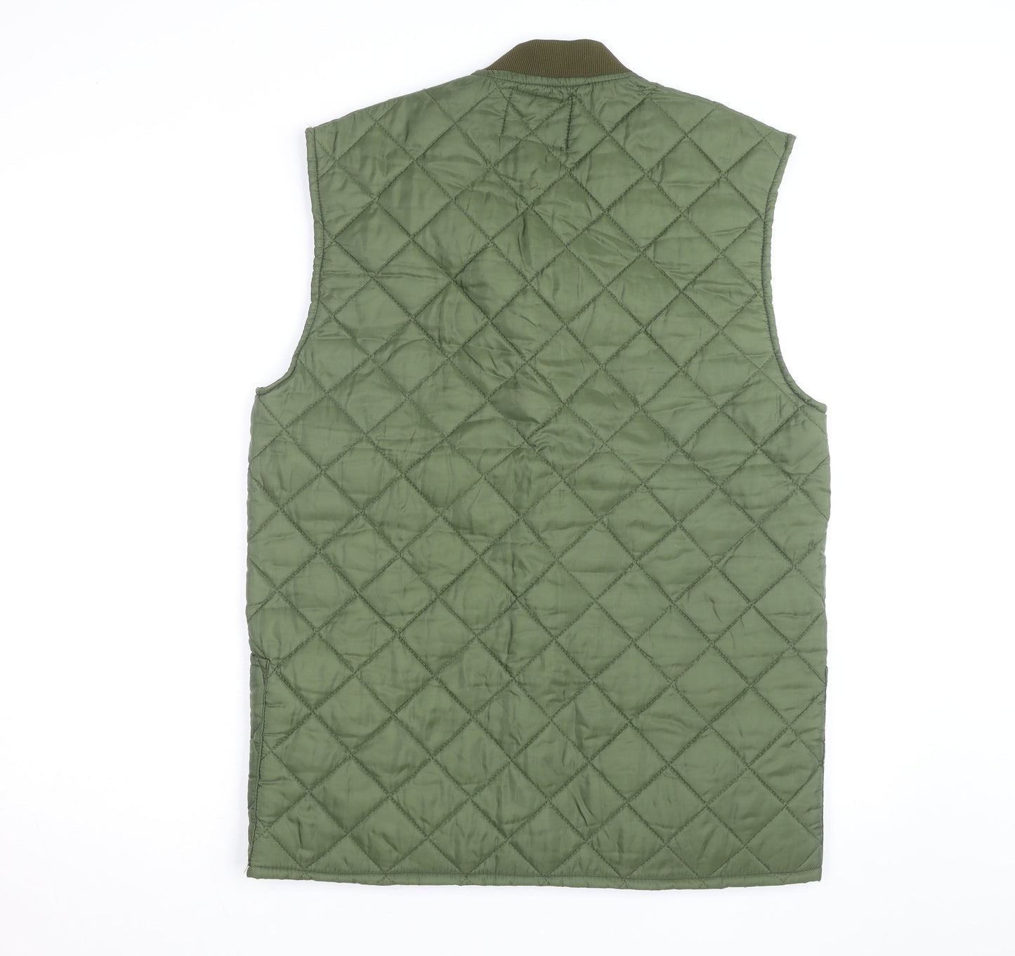 Dickies Men's Green Quilted Nylon Waistcoat M Workwear Vest