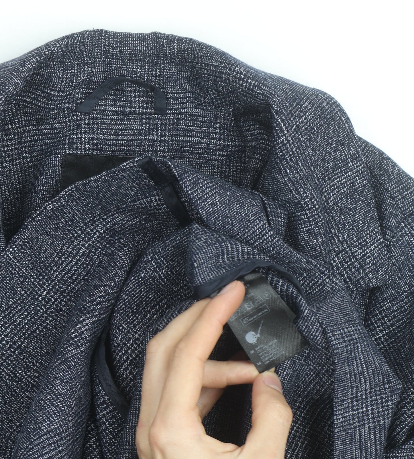 Monki Grey Check Blazer XS Classic Mid-Length Jacket