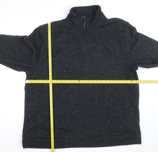 Mountain Warehouse Mens Black 3XL 1/4 Zip Fleece Sweatshirt