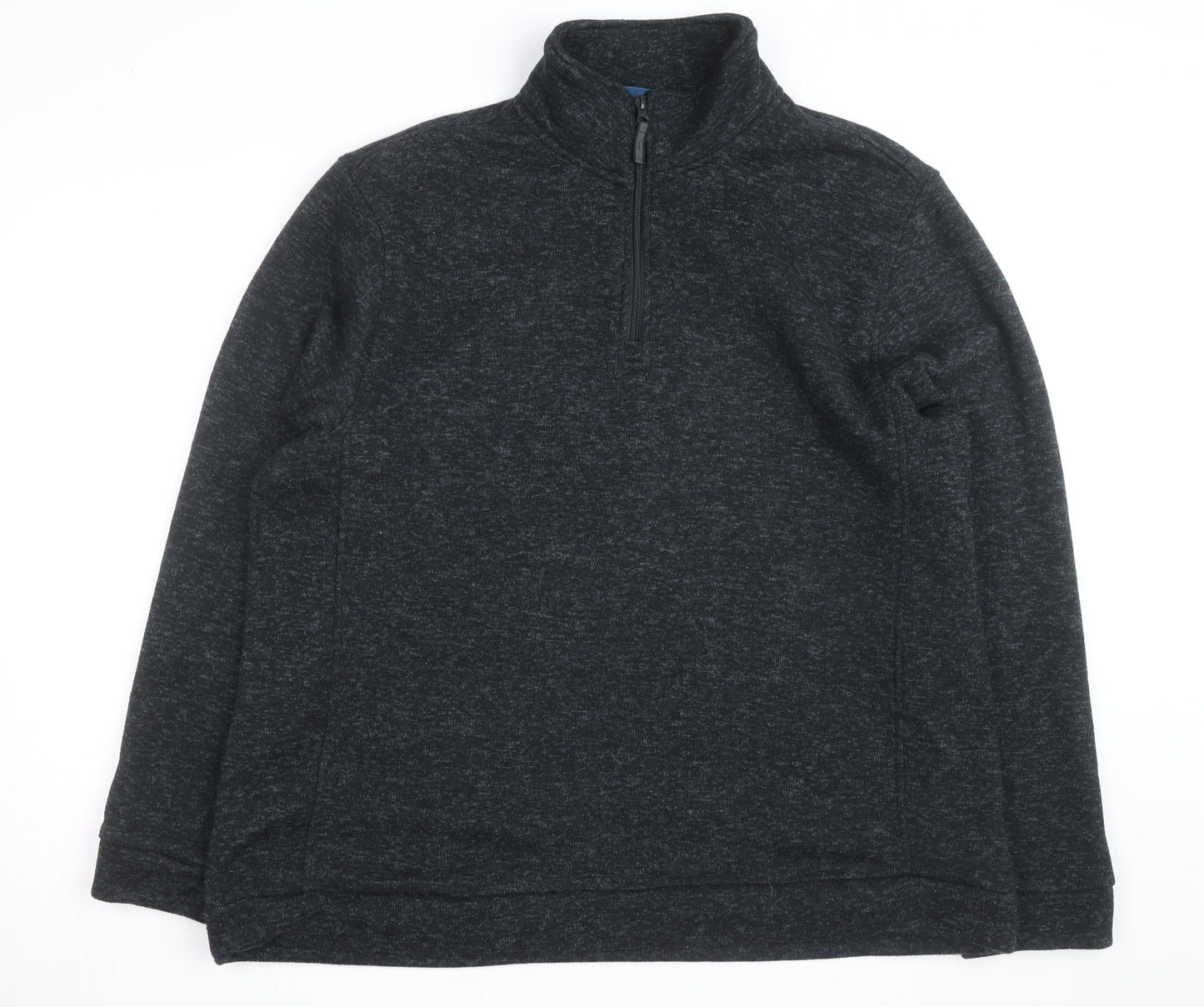 Mountain Warehouse Mens Black 3XL 1/4 Zip Fleece Sweatshirt