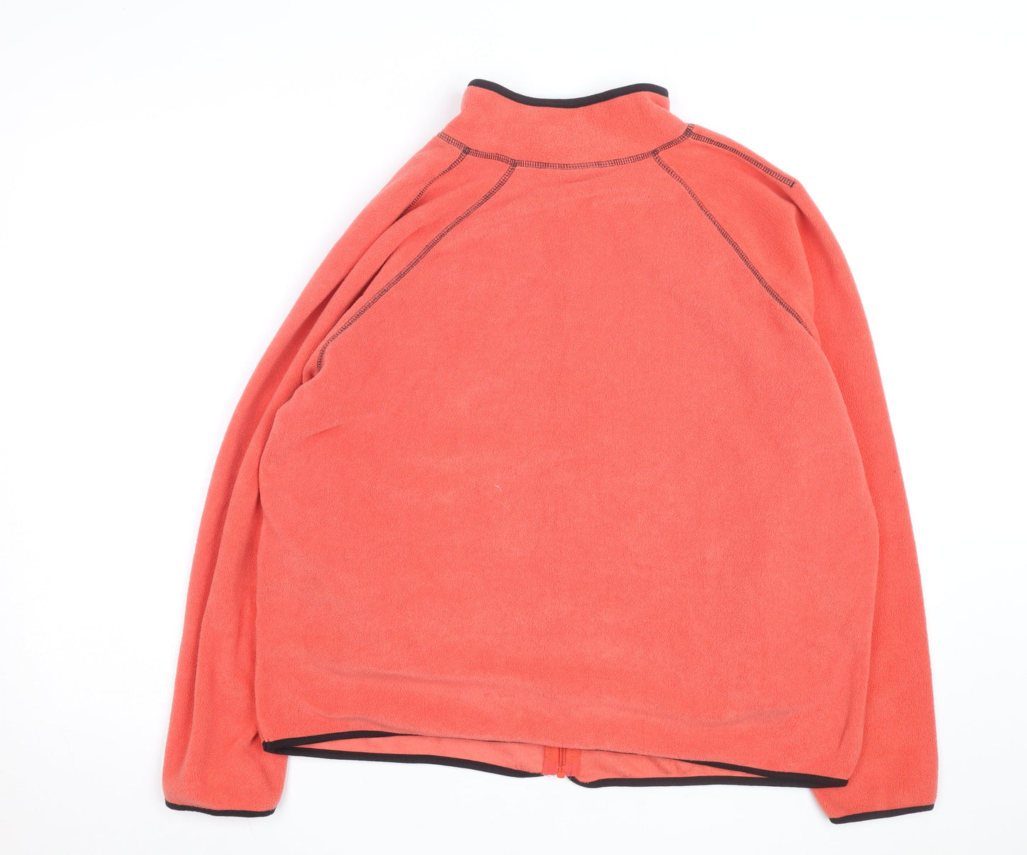 M&Co Women Orange Fleece Full Zip Jacket Size 18 Lightweight Activewear