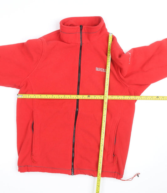 Regatta Womens Red Fleece Full Zip Outdoor Jacket Size 16