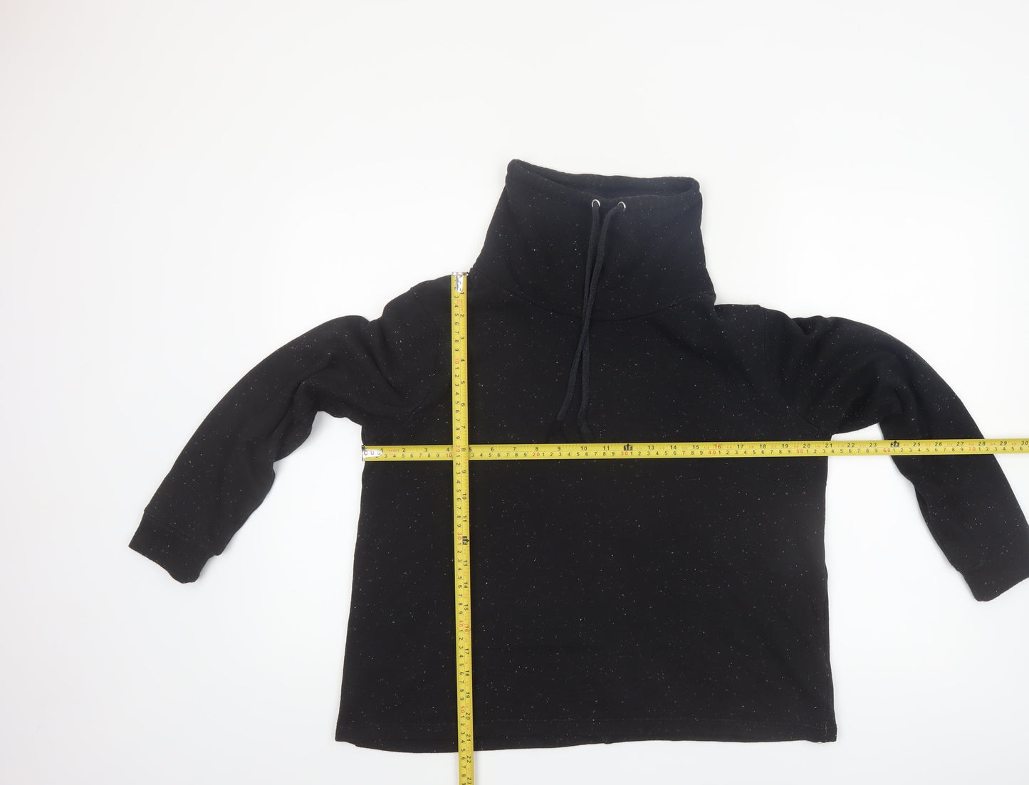 Marks and Spencer Womens Black Size 16 Funnel Neck Pullover Hoodie