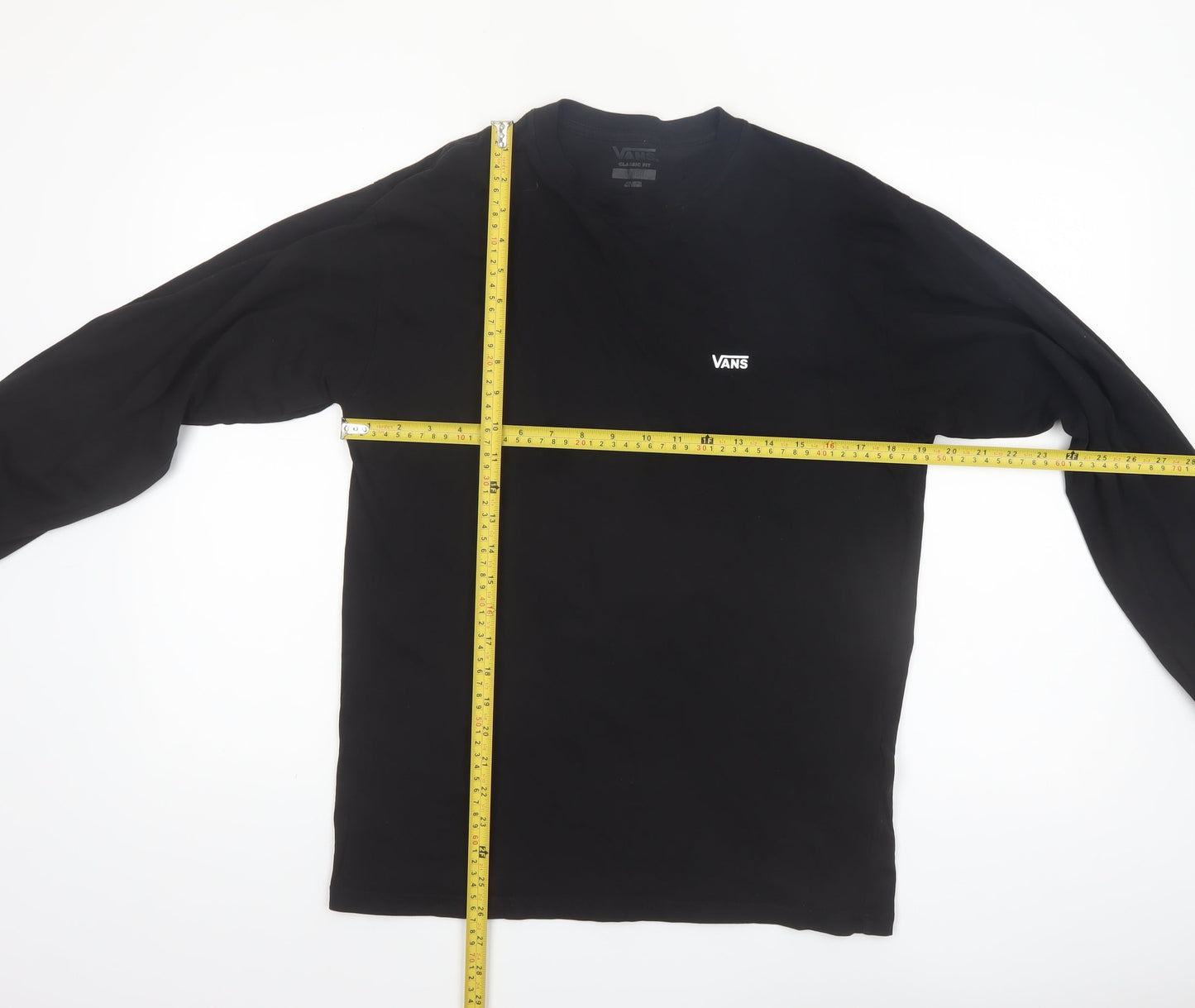 Vans Men’s Black Classic Fit Long Sleeve Cotton Top M