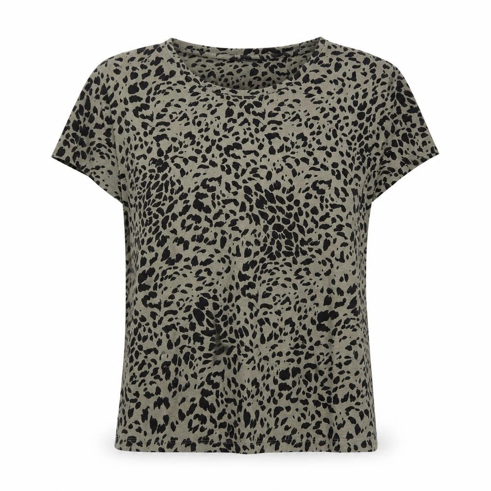 Marks & Spencer Women's Green Animal Print Jersey T-Shirt Size 12