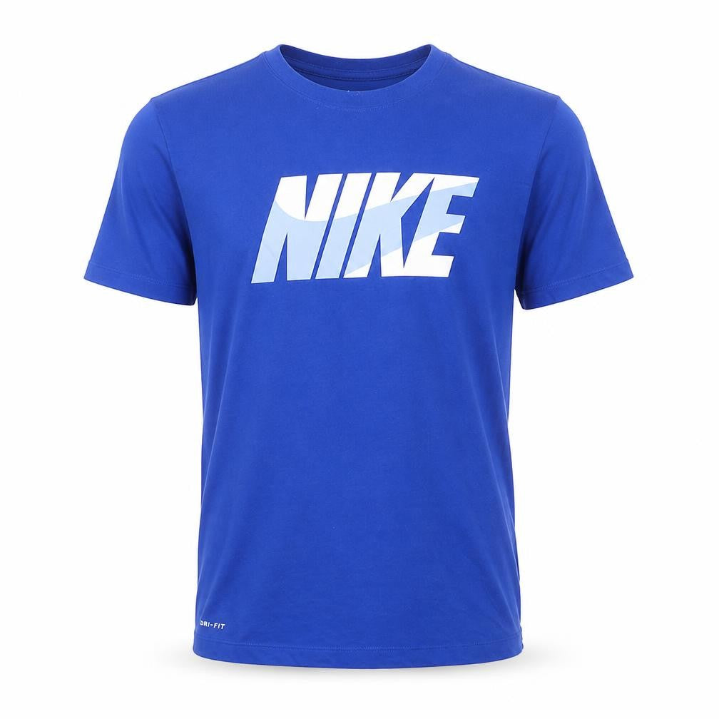 Nike Men's Blue Dri-FIT Graphic Logo T-Shirt M