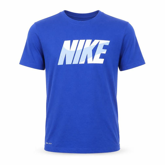 Nike Men's Blue Dri-FIT Graphic Logo T-Shirt M