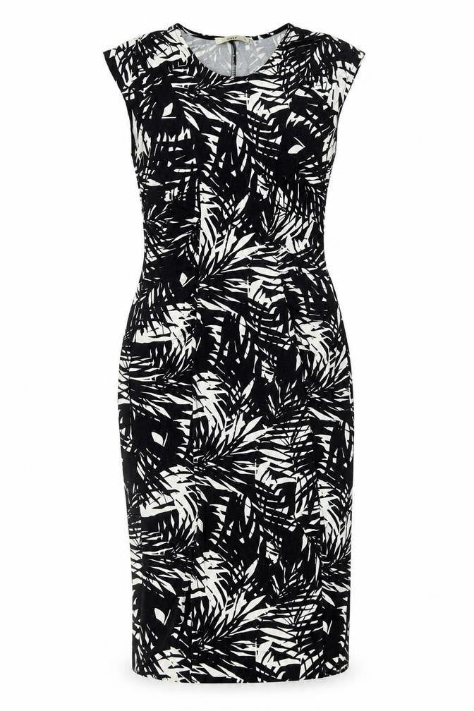 Oasis Women’s Black White Floral Bodycon Dress XS