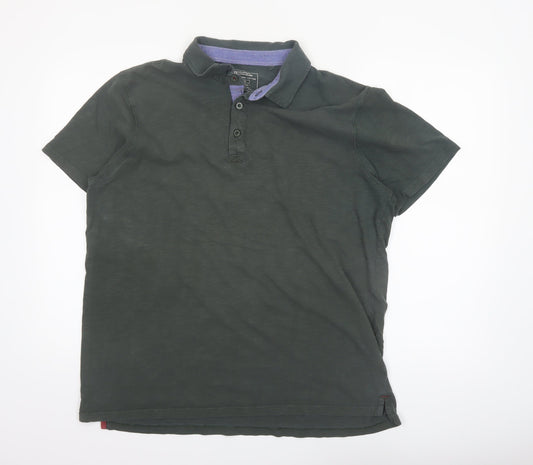 Mountain Warehouse Men's Green Organic Cotton Polo Shirt XL