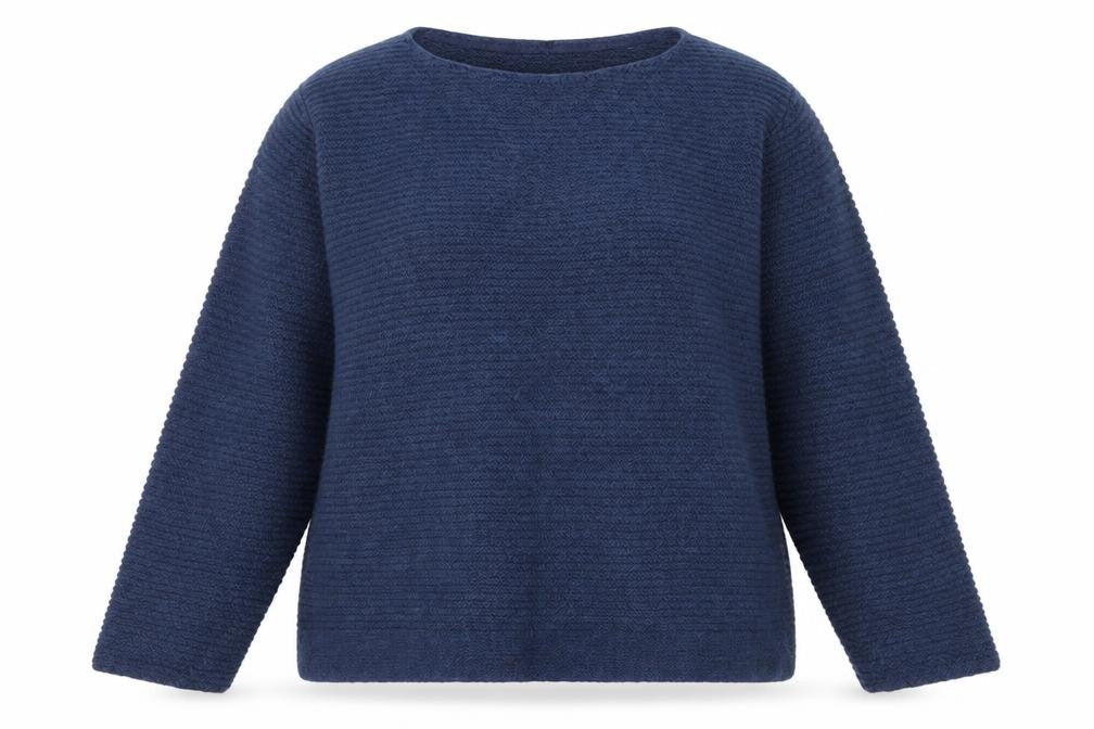 Monsoon Women’s Blue Knit Cotton Blend Pullover Jumper Size M