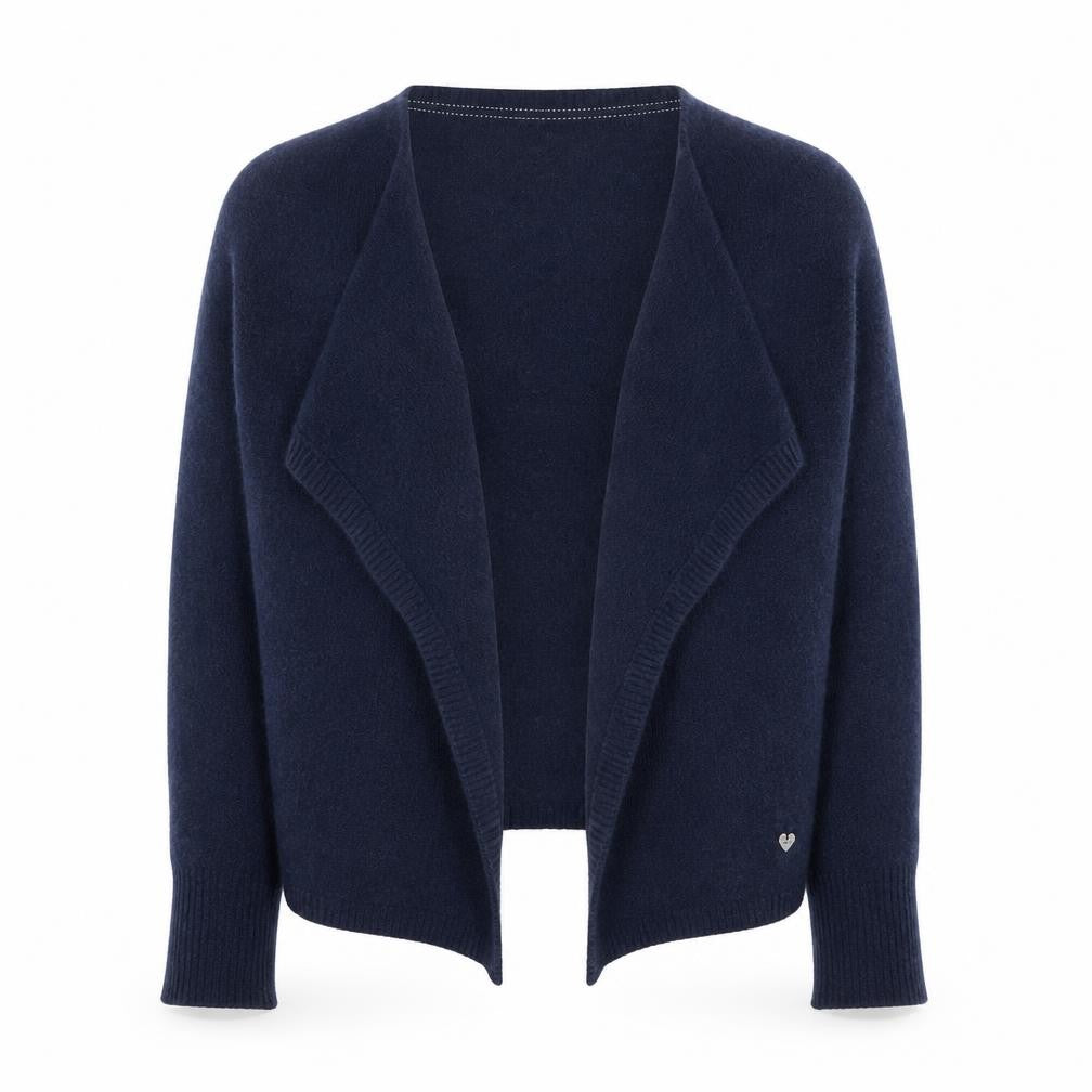White Stuff Women's Blue Wool Blend Open Cardigan Size 10