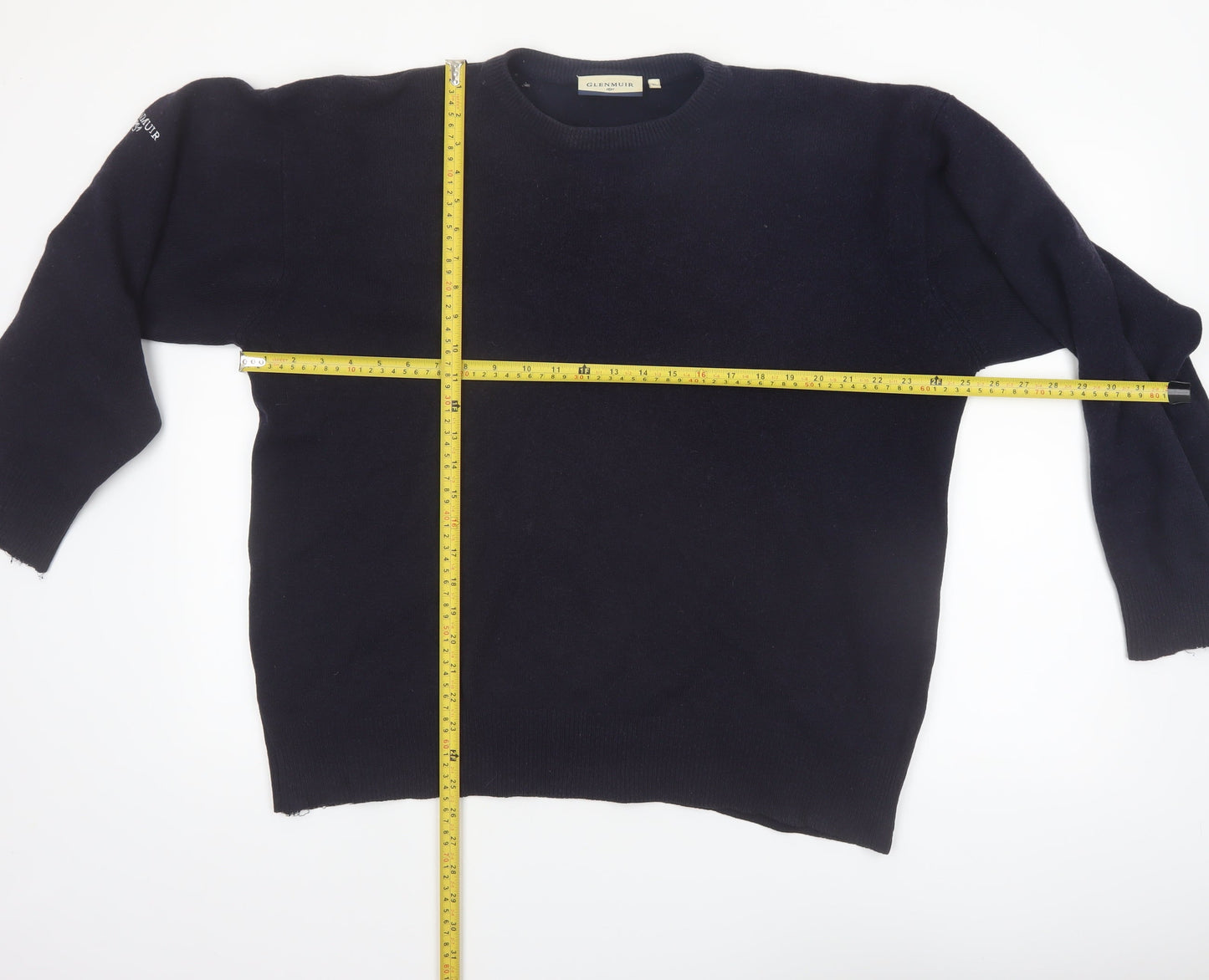 Glenmuir Women Black XL Lambswool Crew Neck Pullover Jumper