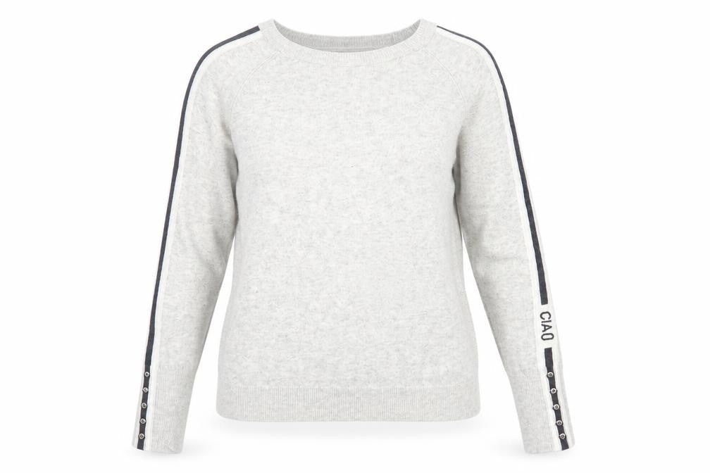 Mint Velvet Womens Grey Crew Neck Long Sleeve Pullover Jumper S