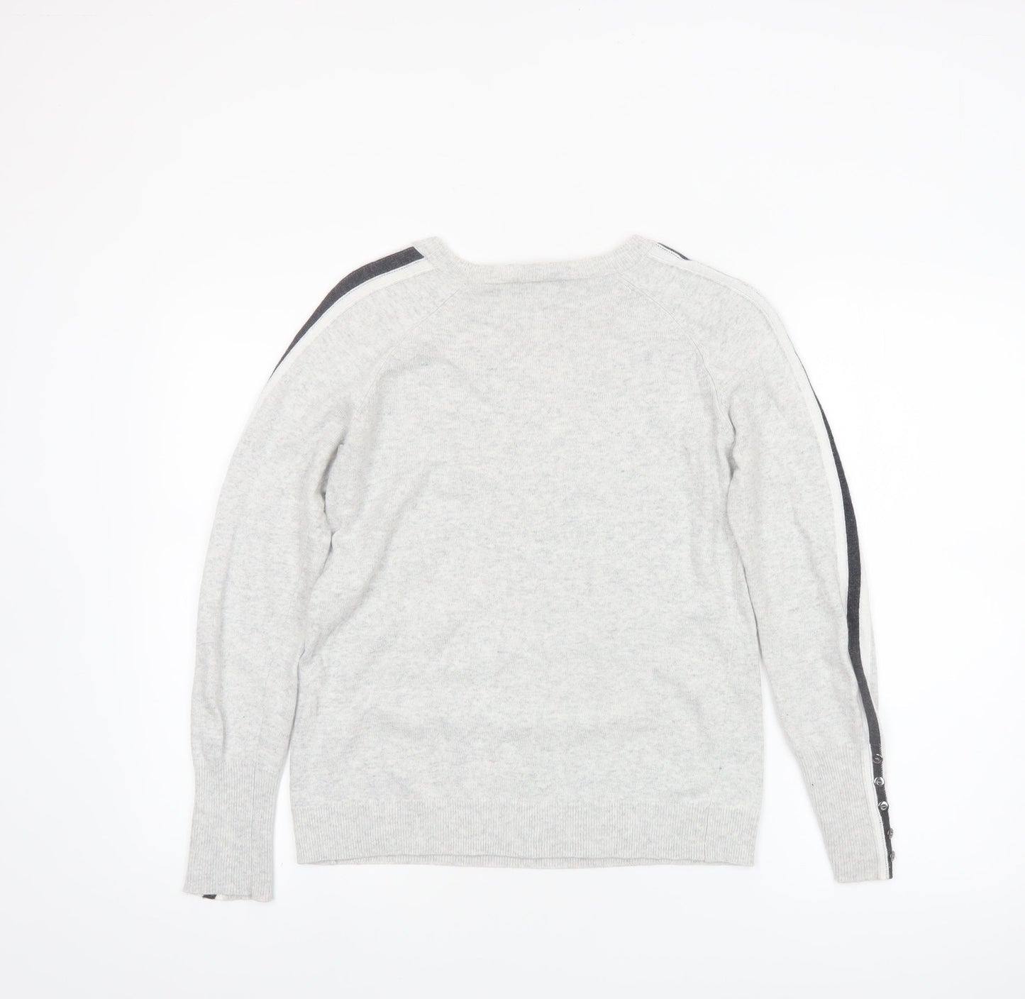 Mint Velvet Womens Grey Crew Neck Long Sleeve Pullover Jumper S