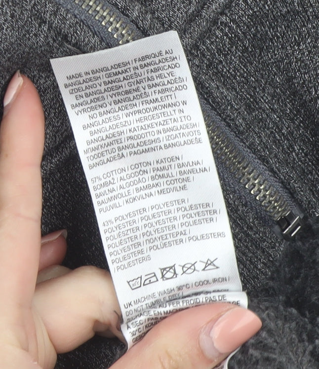 SoulCal & Co Women’s Grey Full Zip Hoodie Size 14 Cotton Blend