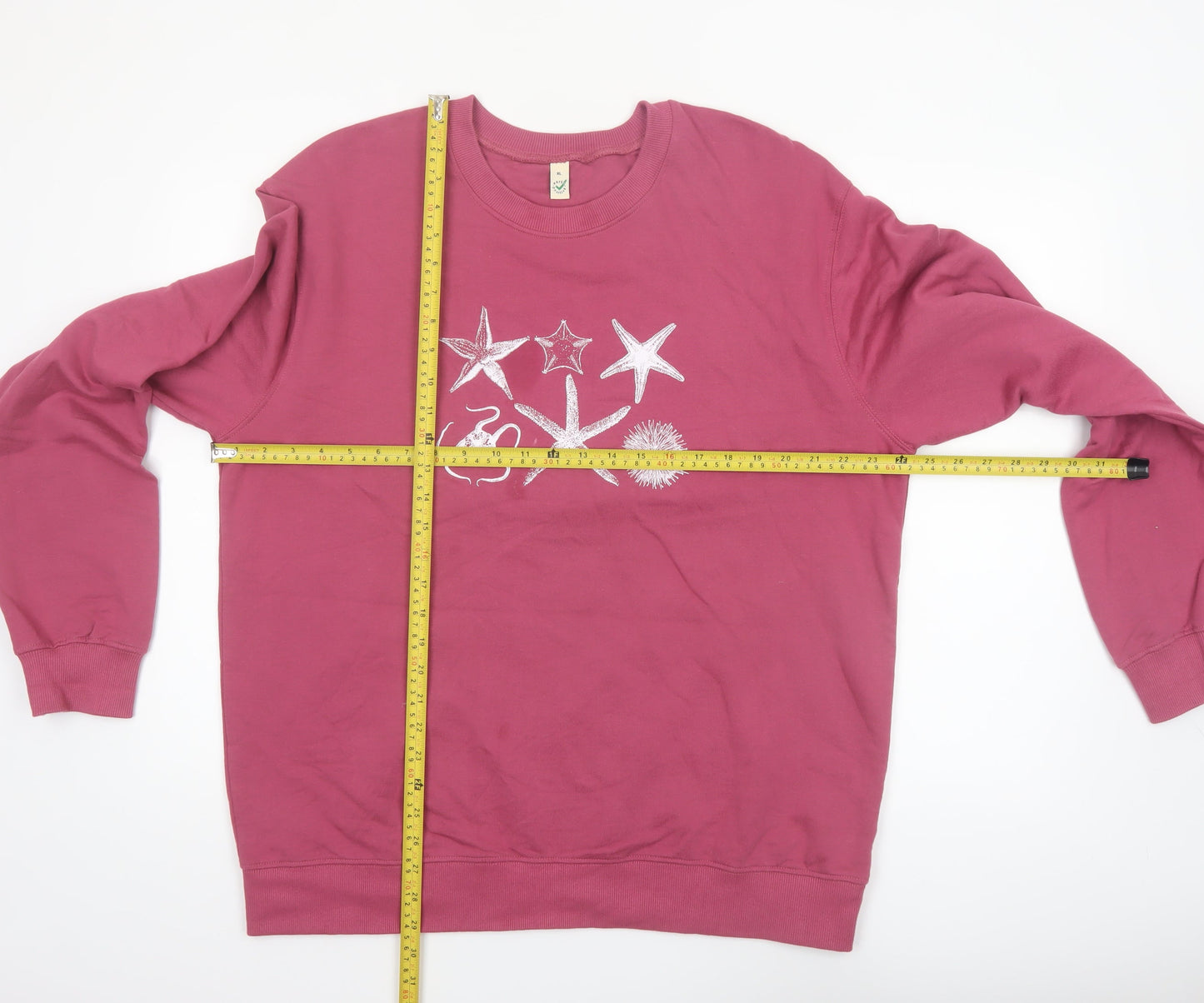 Earth Positive Women's Pink Crew Neck Organic Cotton Sweatshirt XL