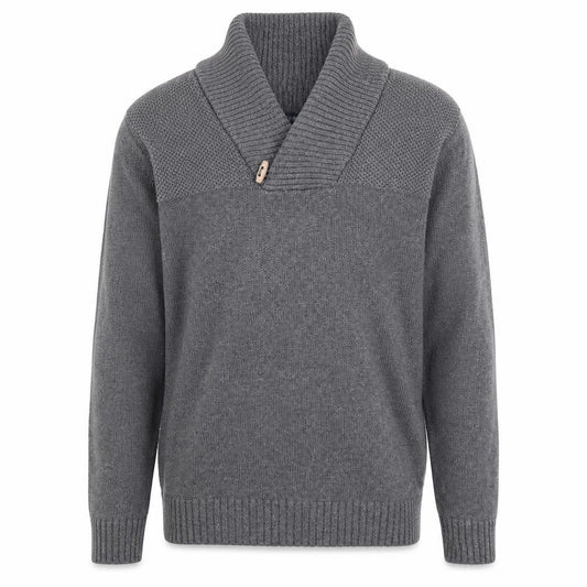 Marks and Spencer Blue Harbour Mens Grey XL Shawl Neck Jumper