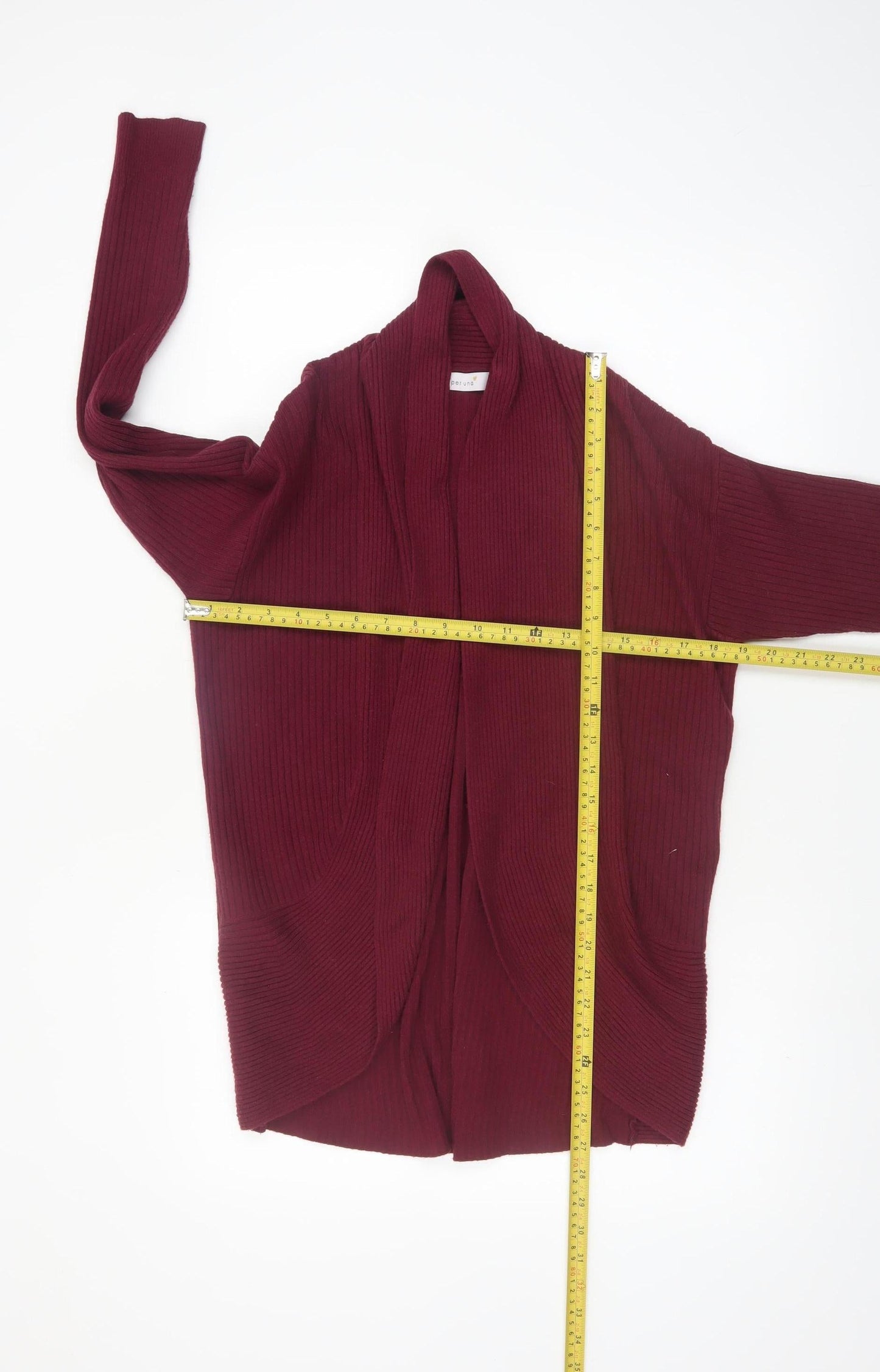 Marks and Spencer Women's Red Size 12 Long Sleeve Knit Open Cardigan
