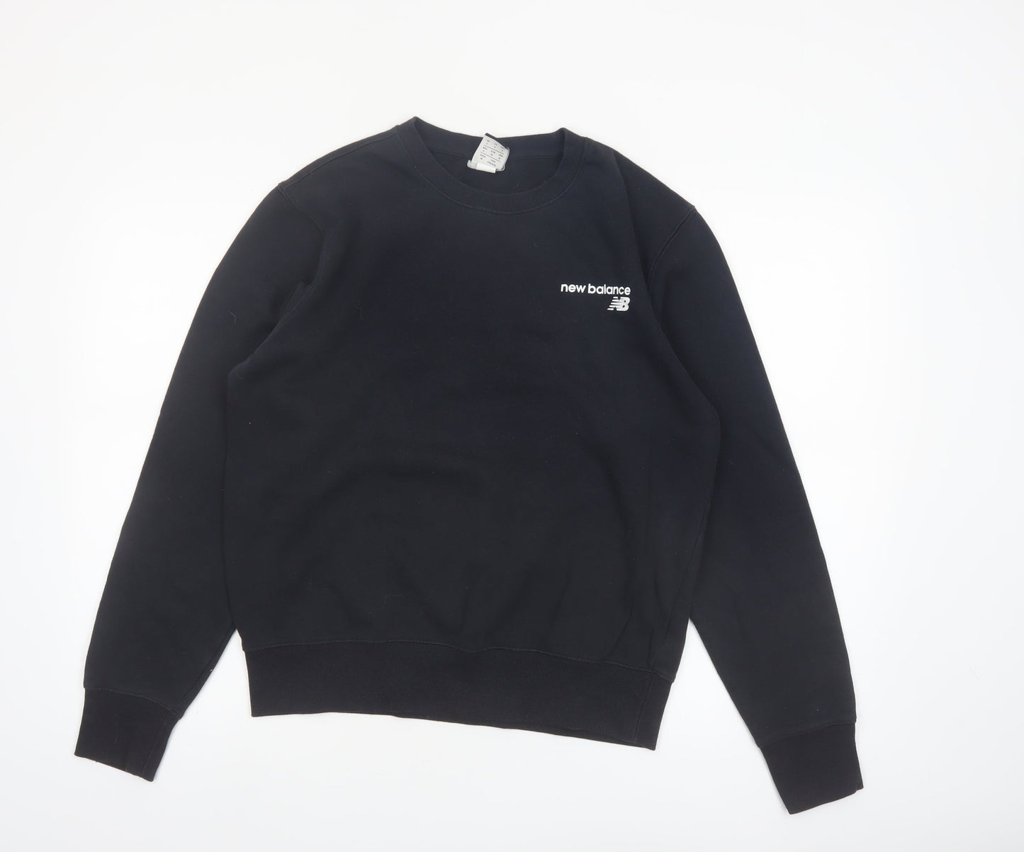 New Balance Men's Black Small Crew Neck Fleece Sweatshirt