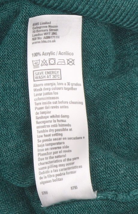 Atlantic Bay Men's Green V-Neck Sleeveless Knit Jumper Vest XL