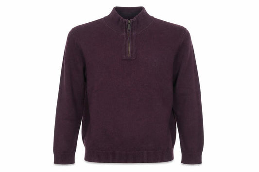 Fat Face Men’s Purple Cotton Wool 1/2 Zip Jumper M Regular