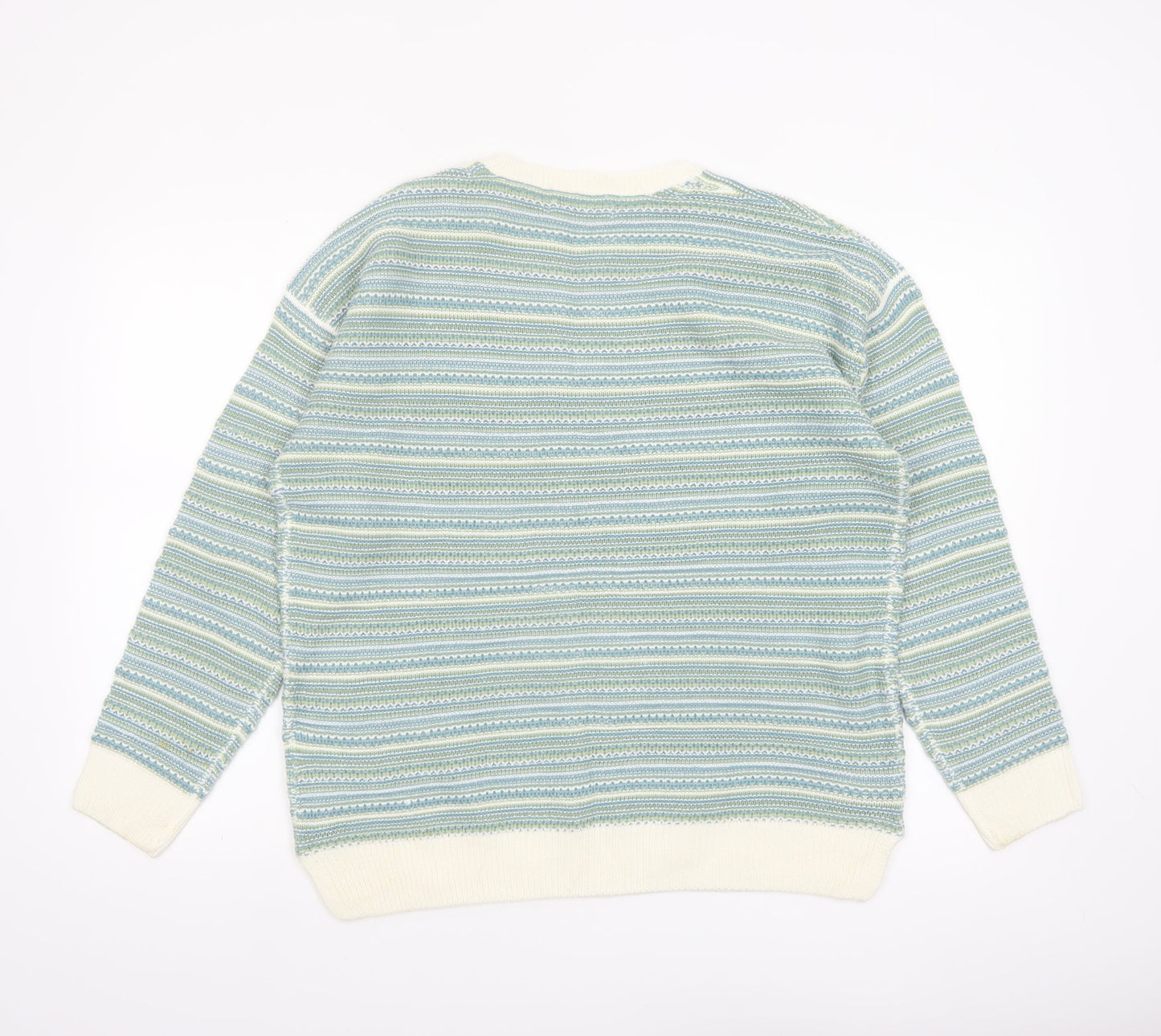Isle Women's Multicoloured Striped Crew Neck Acrylic Jumper Size 14