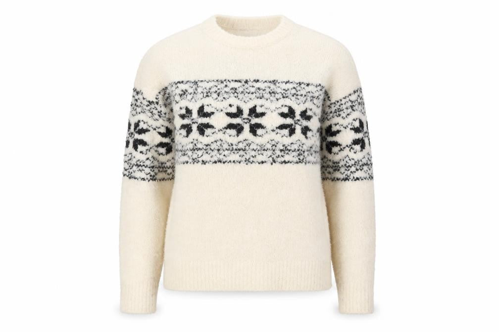 Marks and Spencer Women's Ivory Fair Isle Knit Jumper M