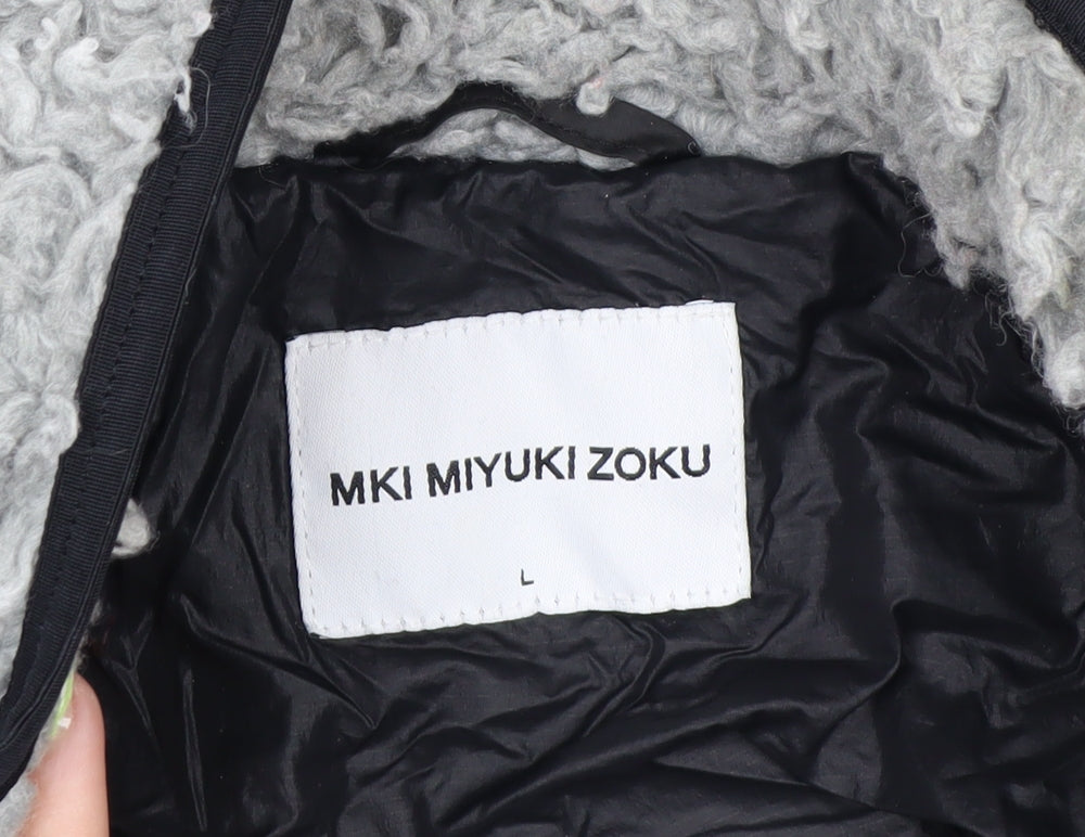 MKI Miyuki Zoku Men’s Grey Full Zip Fleece Sweatshirt Size L
