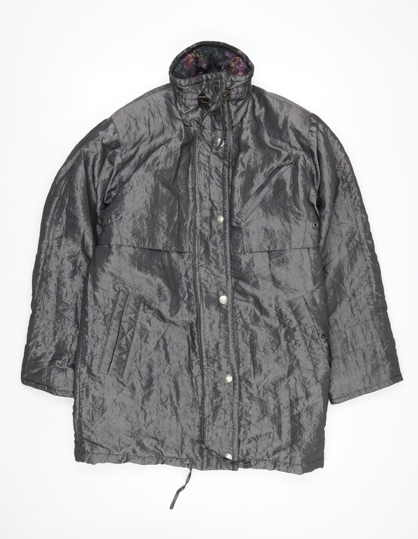 Be In The Current Seen Men's Grey Mid-Length Parka Jacket Size S