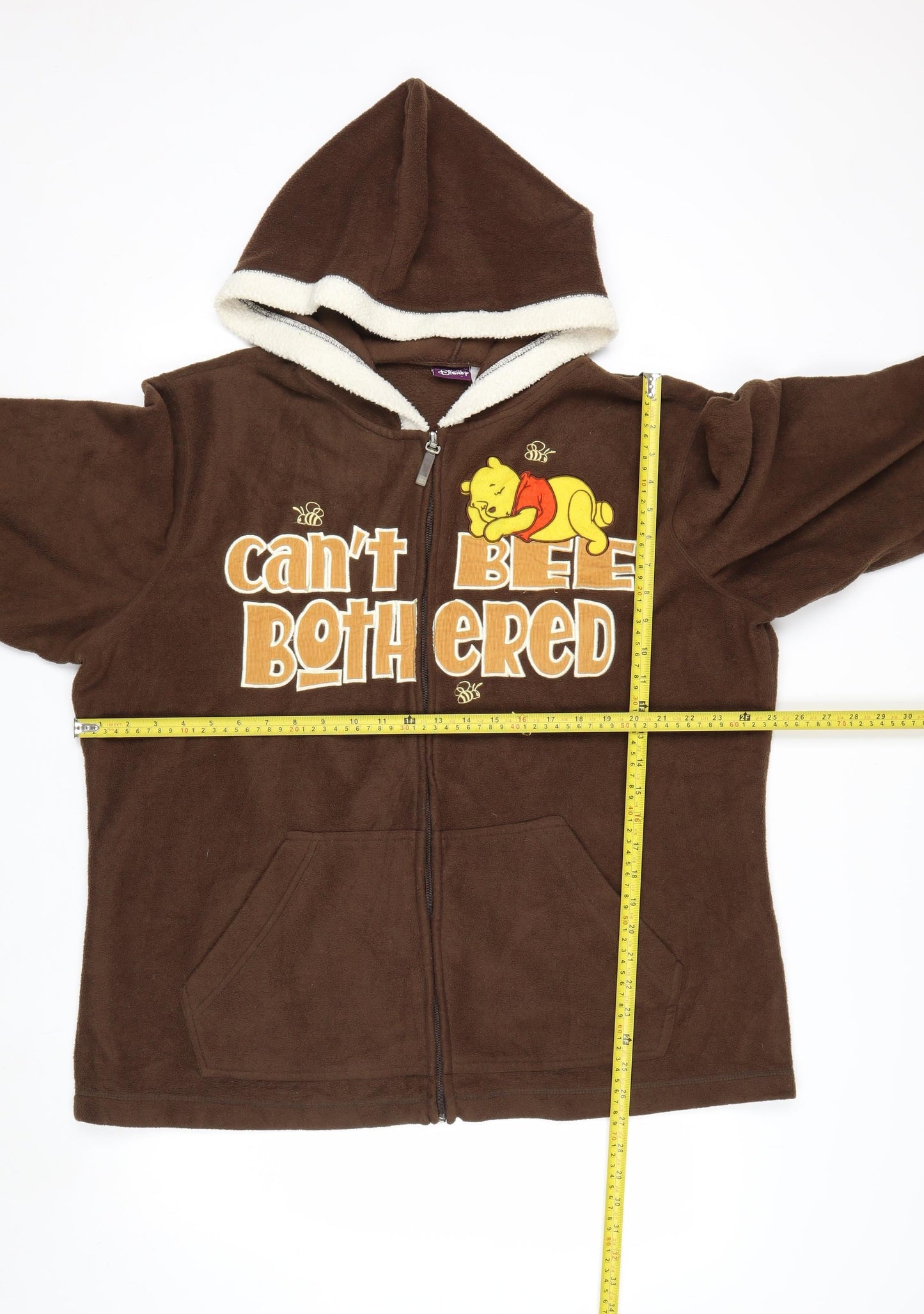Disney Women Plus Brown Full Zip Fleece Hoodie Winnie the Pooh 3X