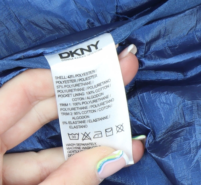 DKNY Men's Blue Lightweight Full Zip Jacket Size L Regular Fit