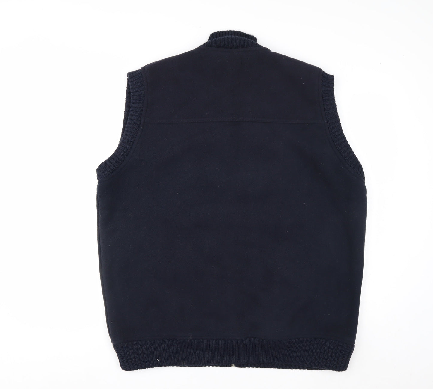 James Pringle Men's Blue Fleece Lined Zip Waistcoat Bodywarmer L