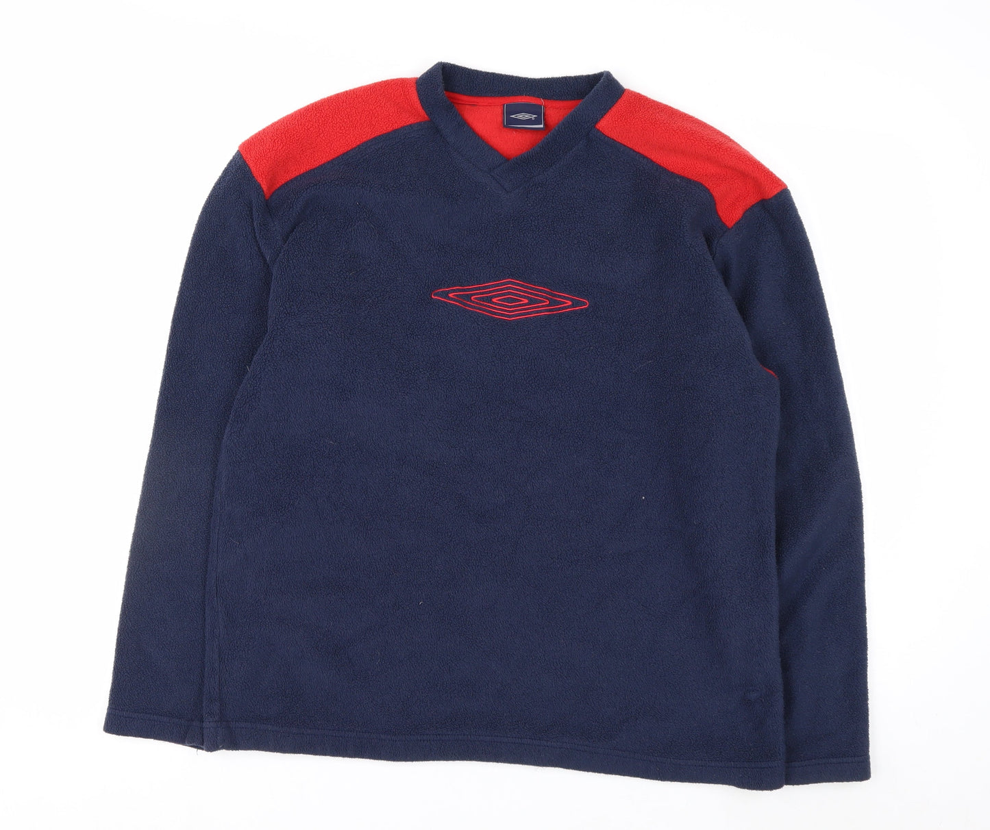 Umbro Men's Blue Red Fleece Pullover Sweatshirt Size M