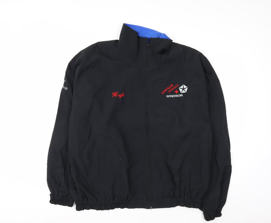 Superior Sportswear Men's Black Windbreaker Jacket L Embroidered Chrysler Windsor