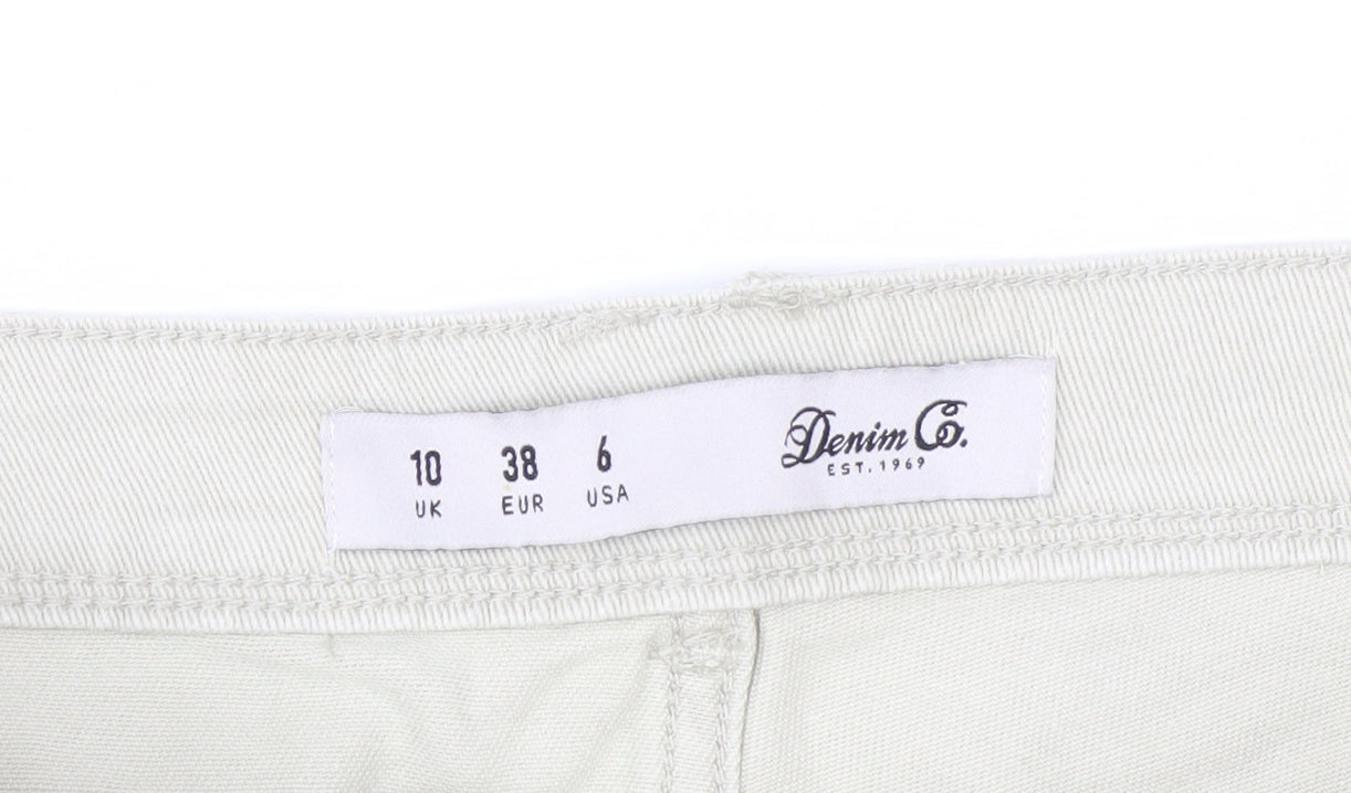 Denim Co Women’s Beige Hot Pants Size 10 Cotton Stretch Shorts