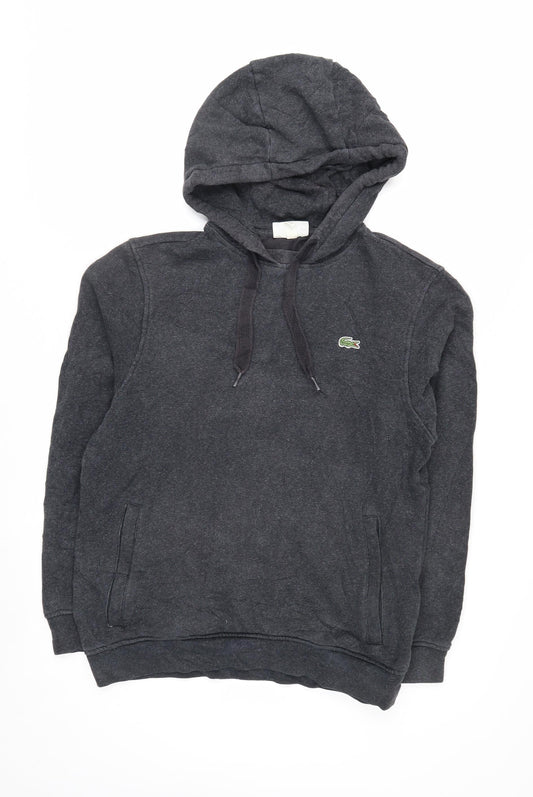 Lacoste Men's Grey Classic Fit Pullover Hoodie Size M