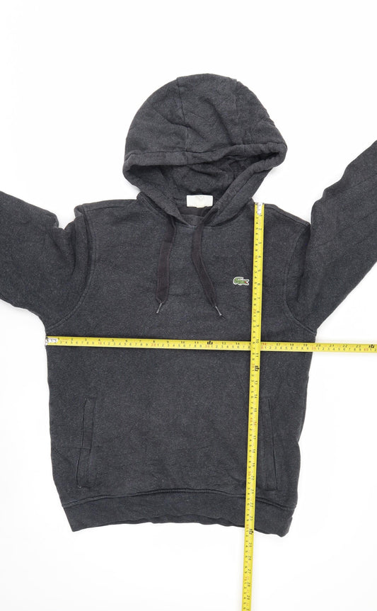 Lacoste Men's Grey Classic Fit Pullover Hoodie Size M
