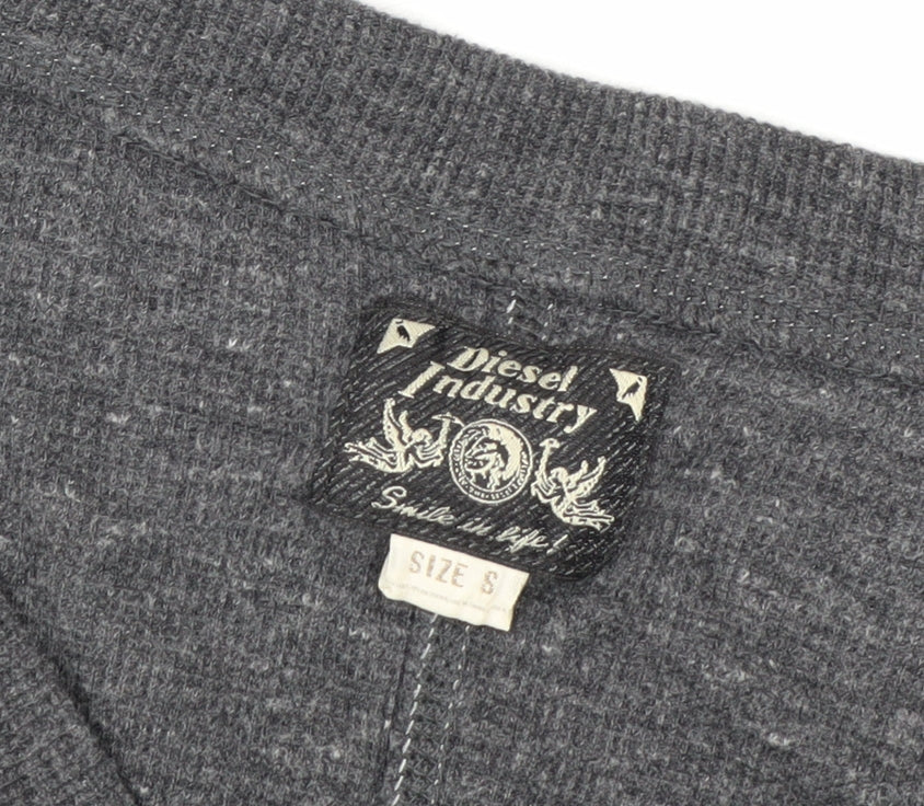 Diesel Women Grey V-Neck Knit Pullover Jumper Size S
