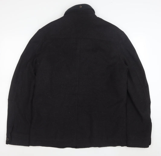 Ted Baker Men's Black Wool Jacket Size L Classic Field Style
